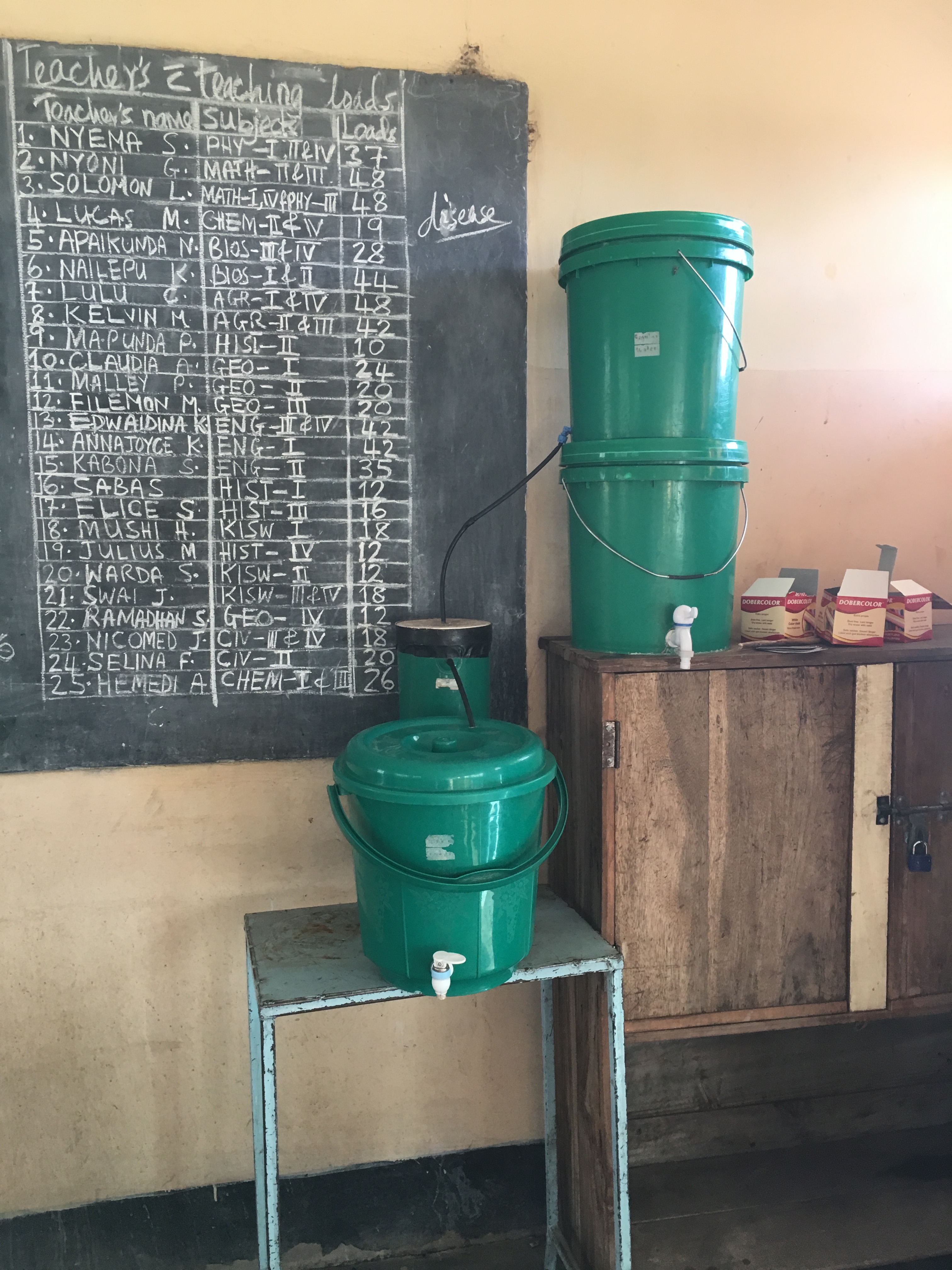 Image 4 - Bone Char - a filtration system using charred beef bones, effective at removing fluorides, at a school, Tanzania